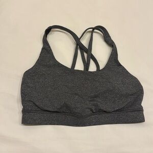 Lululemon Grey Sports Bra, Size 6, EUC